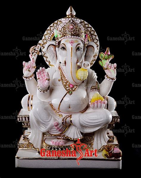 White Marble Ganesha Statue GN 1018 Size 1 Feet To 6 Feet At Rs 25000