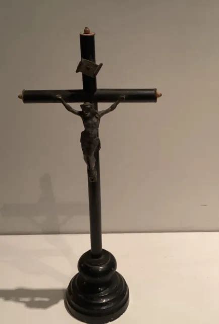 Ancien Crucifix Metal Bois Napoleon Iii Eur Picclick Fr