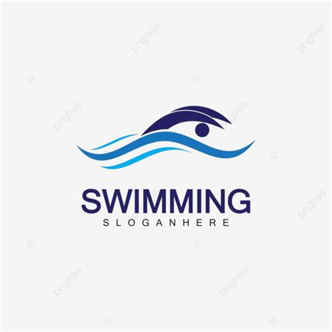 Vector Illustration Design Of Swimming Logo For A Swimmer Club With A