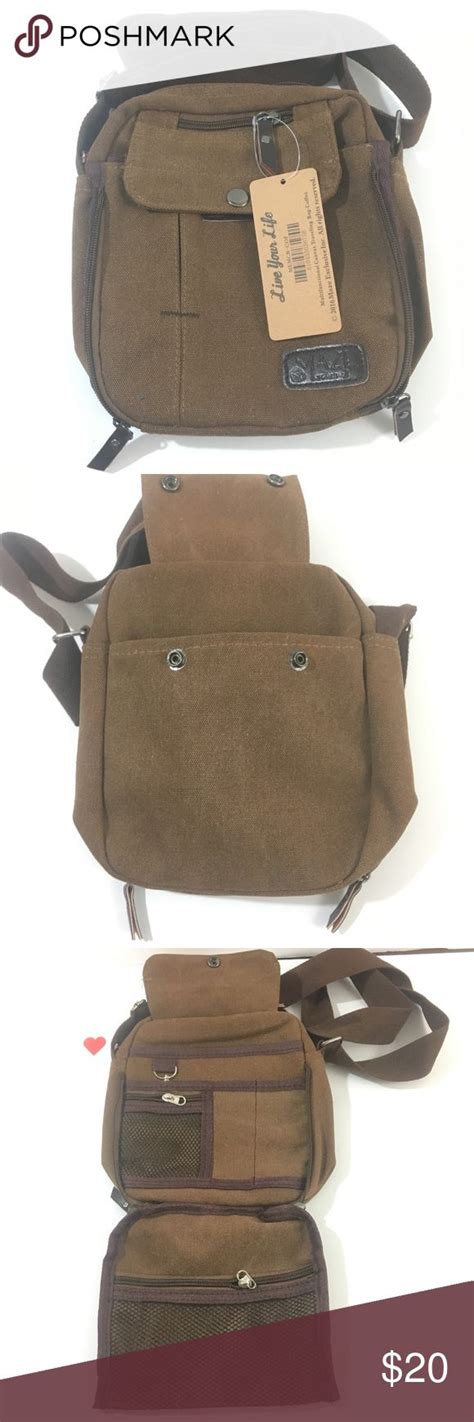 Maze Exclusive Canvas Crossbody Brown Bag Brown Bags Bags Exclusive Bag