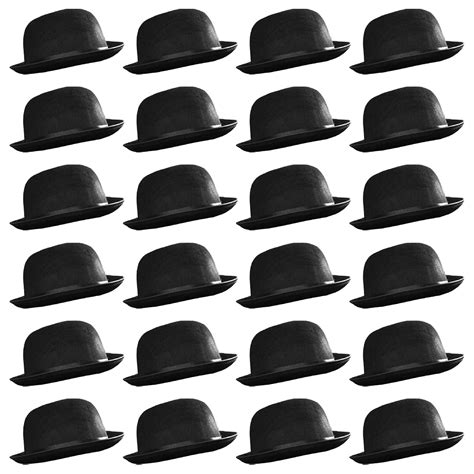 Black Felt Bowler Hat Mens Ladies Fancy Dress Multi Pack Lot 55cm 58cm