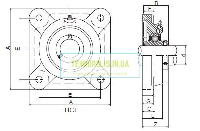 Купить подшипник (корпус) UCF 212 в Украине. Качество,цена, размер!