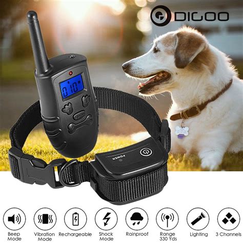 330 Yard Rechargeable Remote Dog Training Shock Collar Radius Lcd 100lv