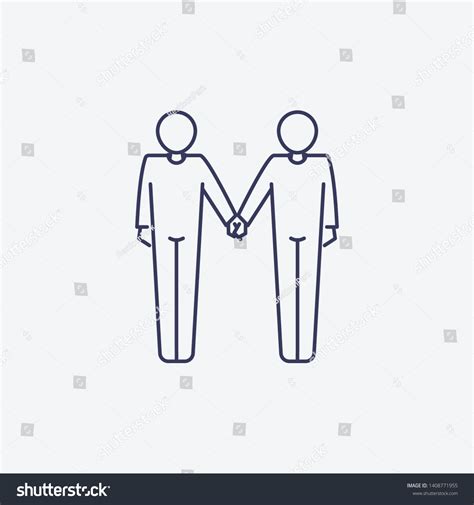 Outline Gay Icon Illustration Isolated Vector Stock Vector Royalty Free Shutterstock