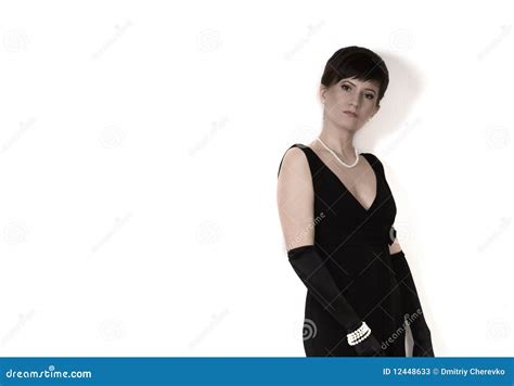 Portrait Of Aristocratic Lady In An Evening Dress Stock Image Image Of Aristocratic Pose