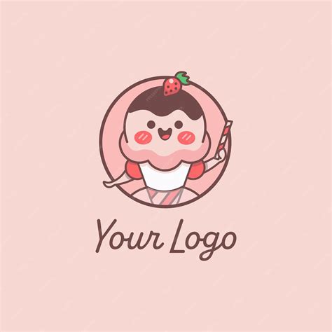 Premium Vector | A cartoon character with a strawberry on the face