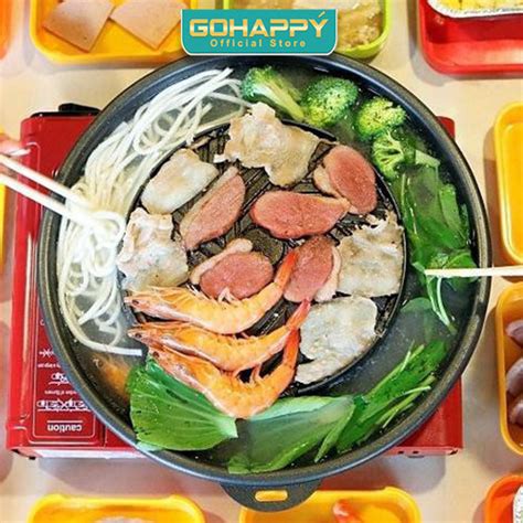 Jual BULGOGI IN Thai Suki Pan Gohappy Mookata Grill Pan Multi Hot Shabu BULGOGI IN GM