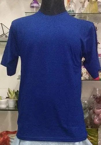 Polyester Blue Plain Round Neck T Shirt At Rs 125 In Chennai Id