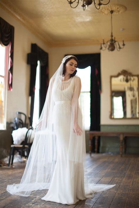 Dramatic Juliet Cap Veil With Beaded Floral Lace Kate Moss Style Veil