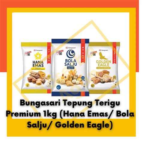 Jual Bungasari Tepung Terigu Premium 1 Kg Hana Emas Bola Salju