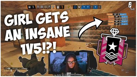 Girl Hits An INSANE 1v5 ACE CLUTCH Rainbow Six Siege Twitch