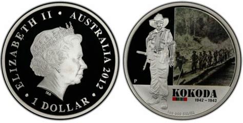 1 Dollar Elizabeth Ii 4th Portrait Battle Of Kokoda Silver Proof