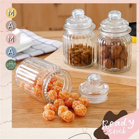 Glass Jar Airtight Storage Glass Jar Clear Container Spice Food Snacks