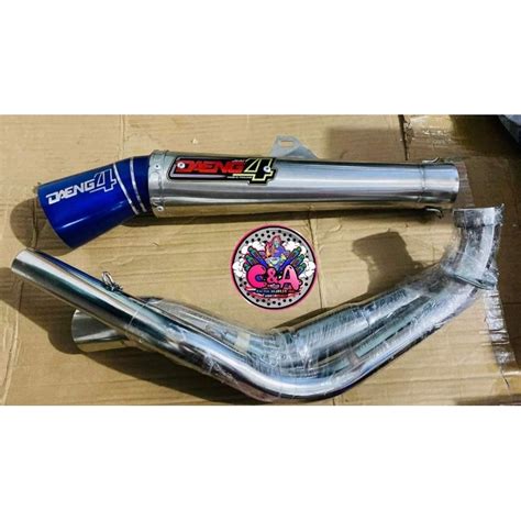 Daeng Sai4 Blue Tip Full System Pipe W Big Elbow Free Silencer