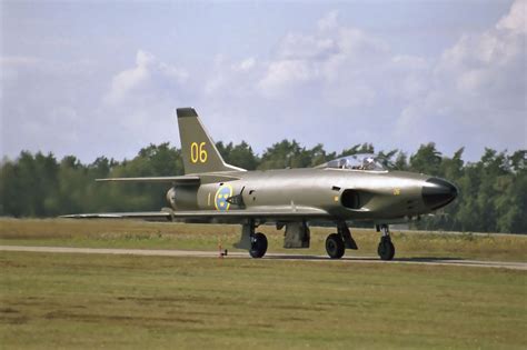 J32D Lansen 06 32606 Swedish Airforce Historic Flight Saab Vintage