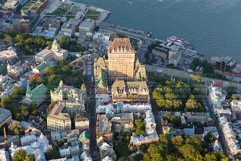 aerial photo chateau frontenac quebec city