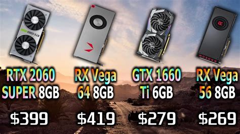 RTX 2060 SUPER vs RX Vega 64 vs GTX 1660 Ti vs RX Vega 56 - YouTube