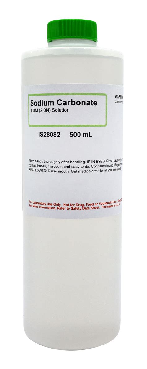 Sodium Carbonate 1m 500ml The Curated Chemical Collection Ebay