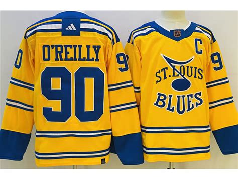 St Louis Blues Ryan O Reilly Yellow Reverse Retro Jersey Tte