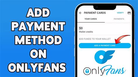 How To Add Payment Method On Onlyfans Add Card In Onlyfans