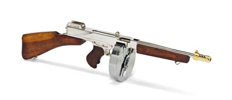 A Deactivated Chrome Plated American 45 1928a1 Thompson Submachine