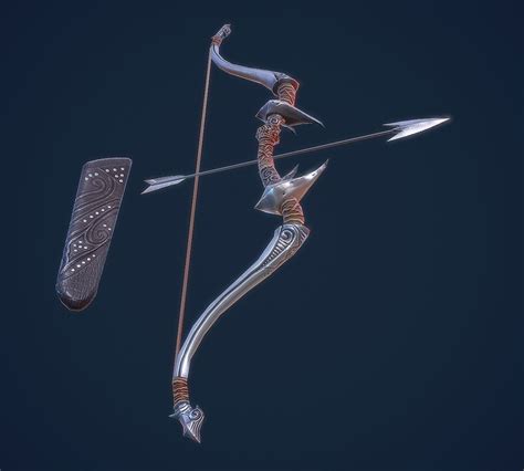 Bow And Arrow 3d Lowpoly Game Model Weapon Game Ready Bow Suit Free Vr