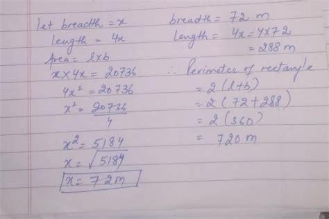 Find The Perimeter Of A Rectangular Field Whose Lenght Is Times Its