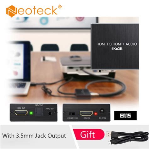 Neoteck HDMI 1 4 Audio Extractor Converter HDMI To Optical TOSLINK