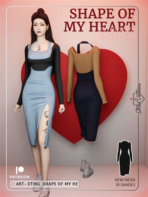 Exclusive Pieces Shape Of My Heart Missvalentine Sims 4 Clothing