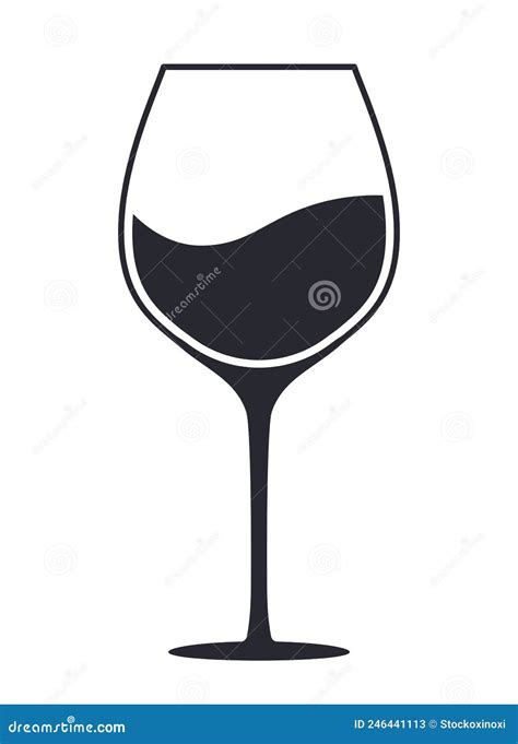 Wine Glass Symbol Vector Icon Stock Vector Illustration Of Sign Logo 246441113