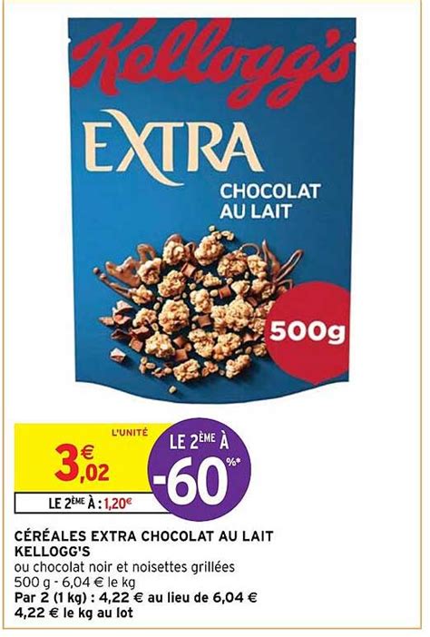 Promo C R Ales Extra Chocolat Au Lait Kellogg S Chez Intermarch Hyper