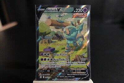 Golurk V Holo Ultra Rare Pok Mon Tcg Evolving Skies Nm Ebay