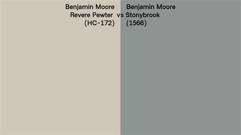 Benjamin Moore Revere Pewter Vs Stonybrook Side By Side Comparison