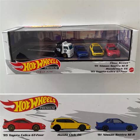 Hot Wheels Premium Jdm Garage Set Nissan Sentra Civic Celica Ce Eur Picclick Fr
