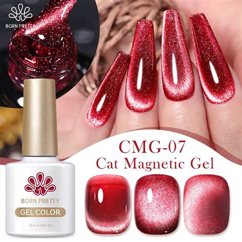 Born Pretty Esmalte De U As En Gel Magn Tico Cat Serie Roja Efecto