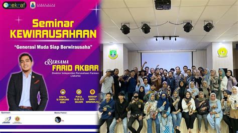 Onekraf Gelar Seminar Kewirausahaan Di Bioskop SMAN 1 Wanasalam YouTube