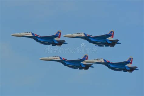 Su 30sm Fighter Jets Flying In The Sky Editorial Stock Photo Image Of