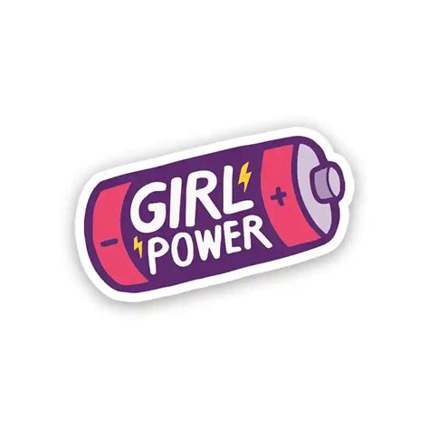 Girl Power Laptop Sticker Dot Badges