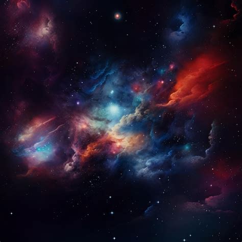 Premium Ai Image A Close Up Of A Galaxy With A Bright Red And Blue