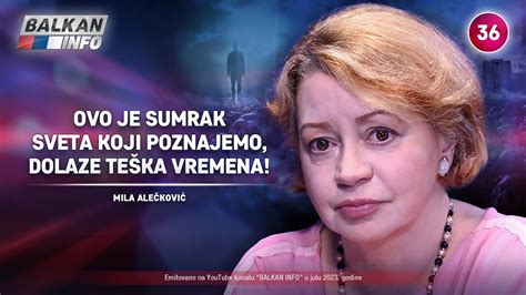 INTERVJU Mila Alečković Ovo je sumrak sveta koji poznajemo dolaze