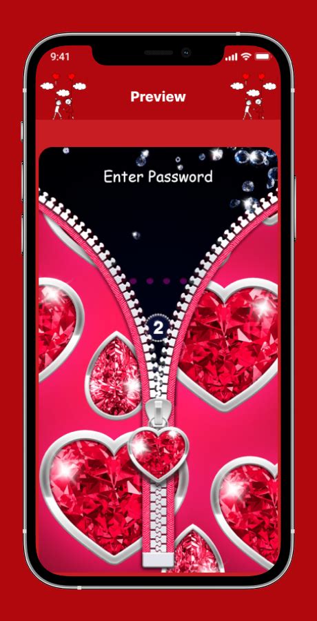 Heart Zipper Lock Screen – Pin Zipper Lock Screen - Screen Lock - Love Zipper Lock Screen by ...