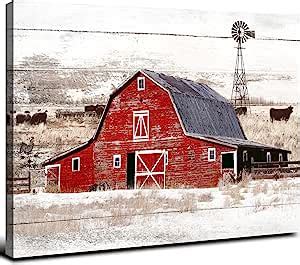 Amazon Red Barn Wall Art Rustic Farmhouse Barn Wall Decor