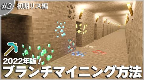 【マインクラフト】2022年版！初心者の最も簡単なブランチマイニングやり方解説 3｜118119対応！【統合版bepeps4