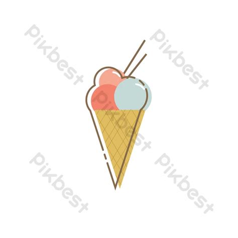 Ice Cream Popsicle Popsicle MBE Nakatutuwa Cartoon Simpleng Icon Ng Tag