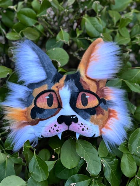 Therian Mask Cat Mask Calico Cat Mask Etsy