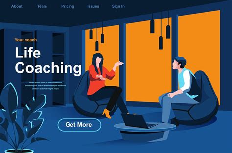 Life coaching isometric landing page 1434301 Vector Art at Vecteezy