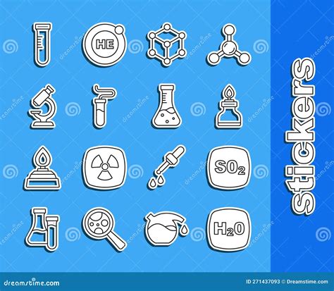 Set Line Chemical Formula H2o Sulfur Dioxide So2 Alcohol Spirit