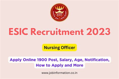 How To Apply For Esic Nursing Officer