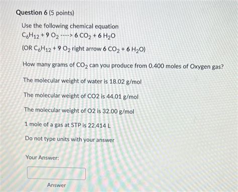 Solved Use the following balanced chemical equation | Chegg.com