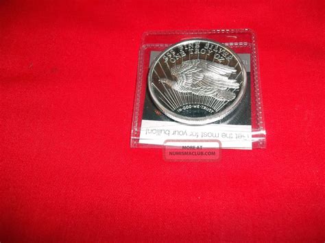 1 Troy Oz 999 Fine Silver Round St Gaudens Design Provident